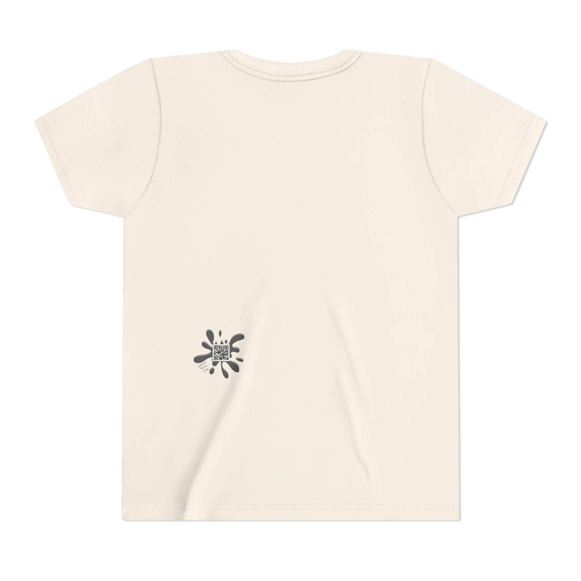 Beige t-shirt with a leela's ink logo on a white background