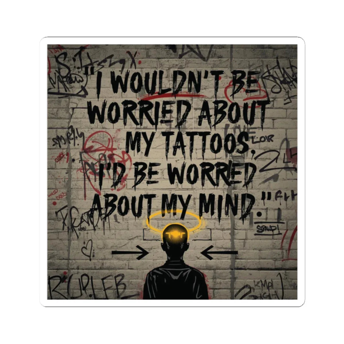 Mind Over Ink Sticker | White Edge Leela's Ink