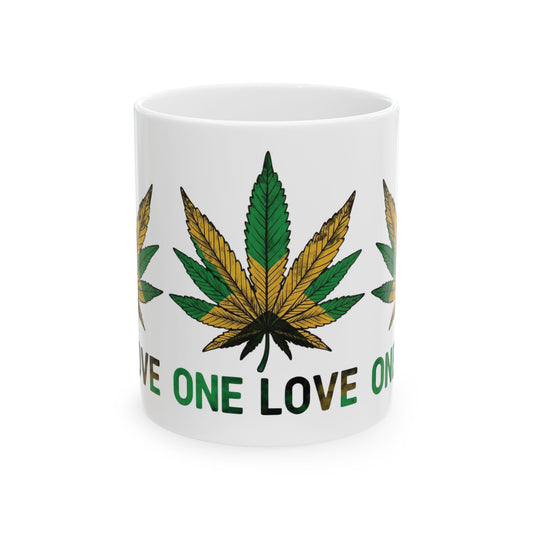 One Love Mug — Gradient Leaf Unity Drinkware (11oz)