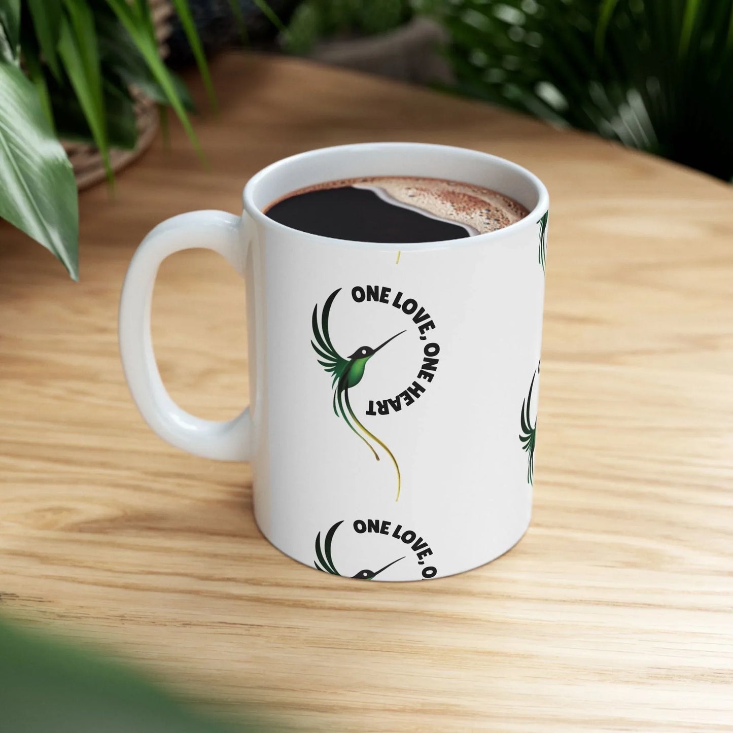 Jamaican Mug — “One Love, One Heart” (11oz) Leela's Ink