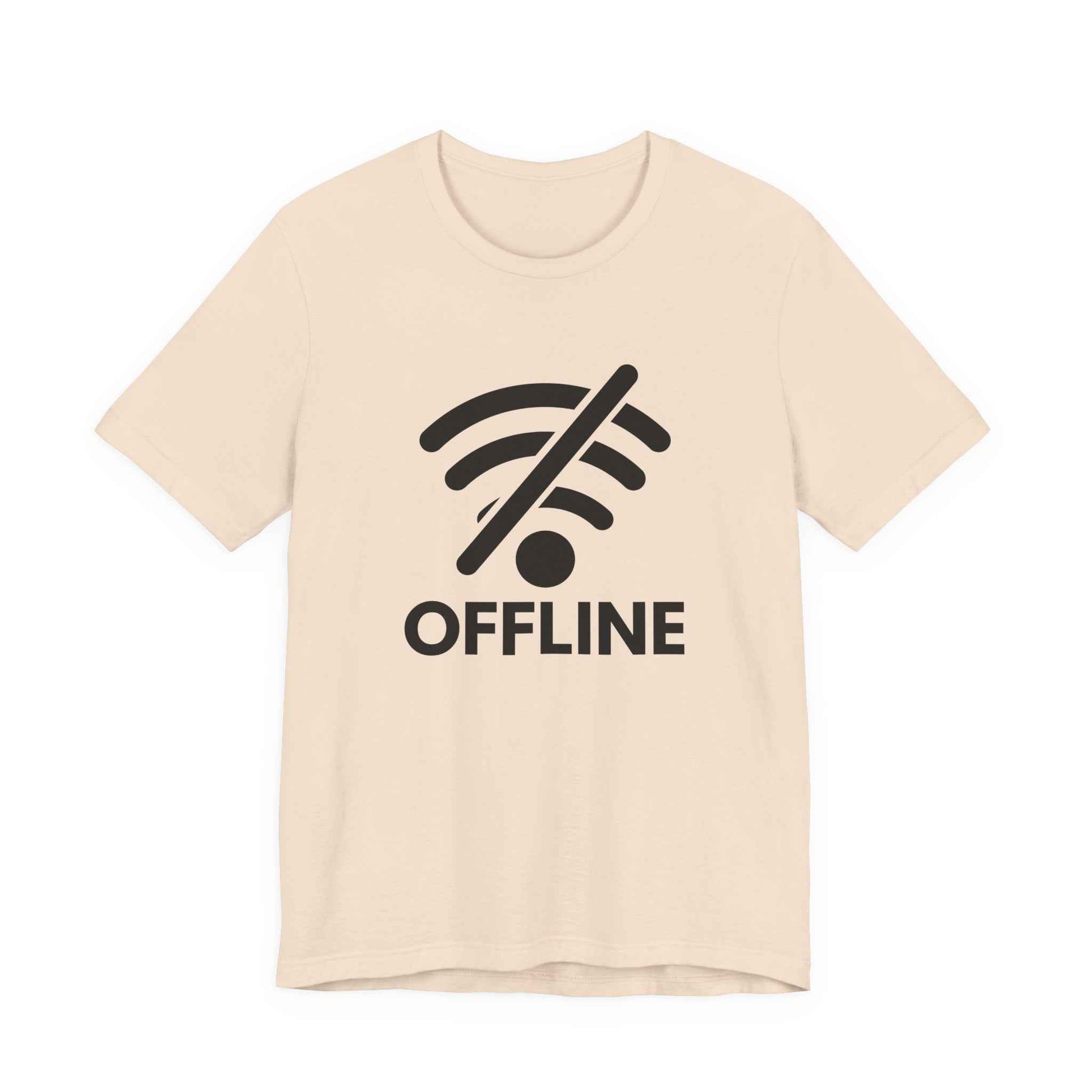 OFFLINE Graphic Tee | Digital Detox T-Shirt | Funny WiFi Shirt | Unisex Travel Tee | Gift for Traveler