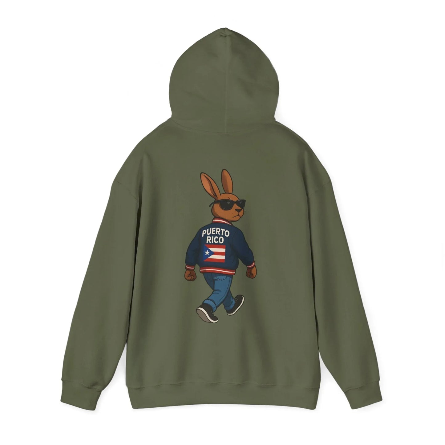 Puerto Rico Bunny Hoodie — Cool Cartoon Puerto Rican Flag Sweatshirt Printify