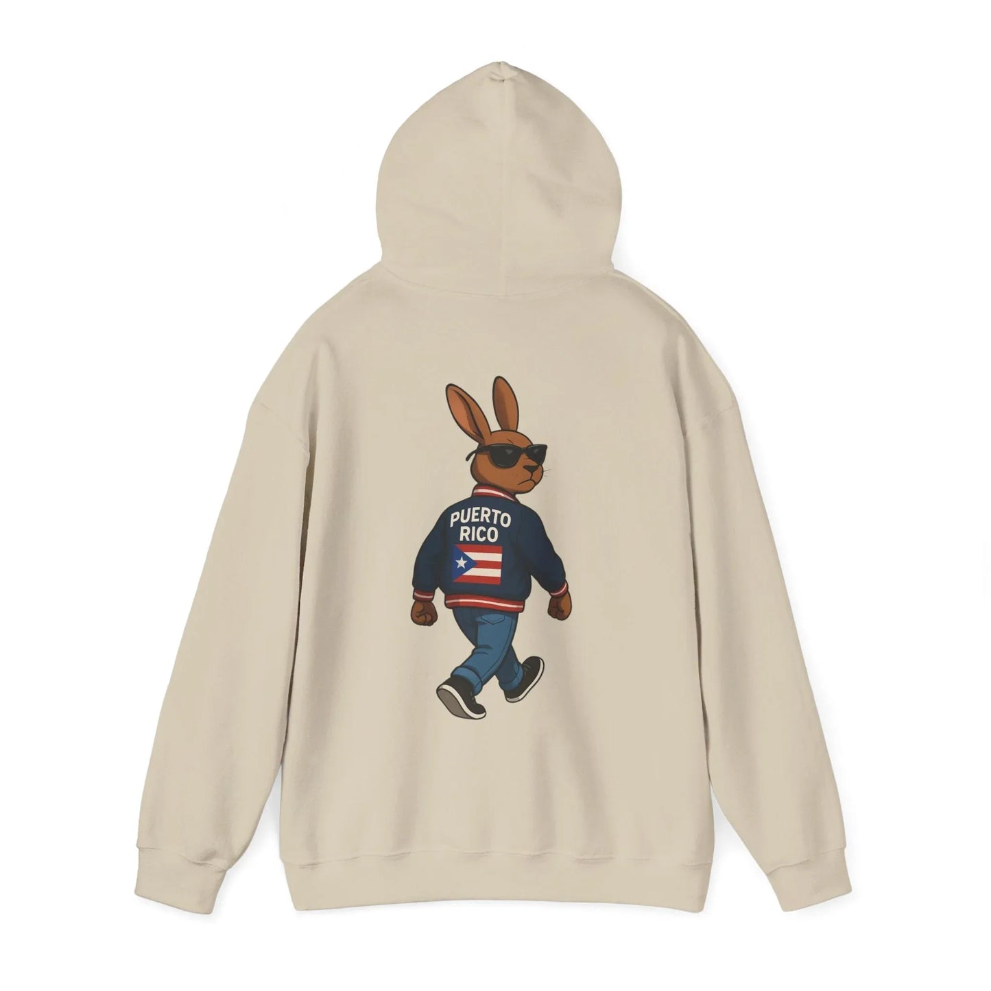 Puerto Rico Bunny Hoodie — Cool Cartoon Puerto Rican Flag Sweatshirt Printify