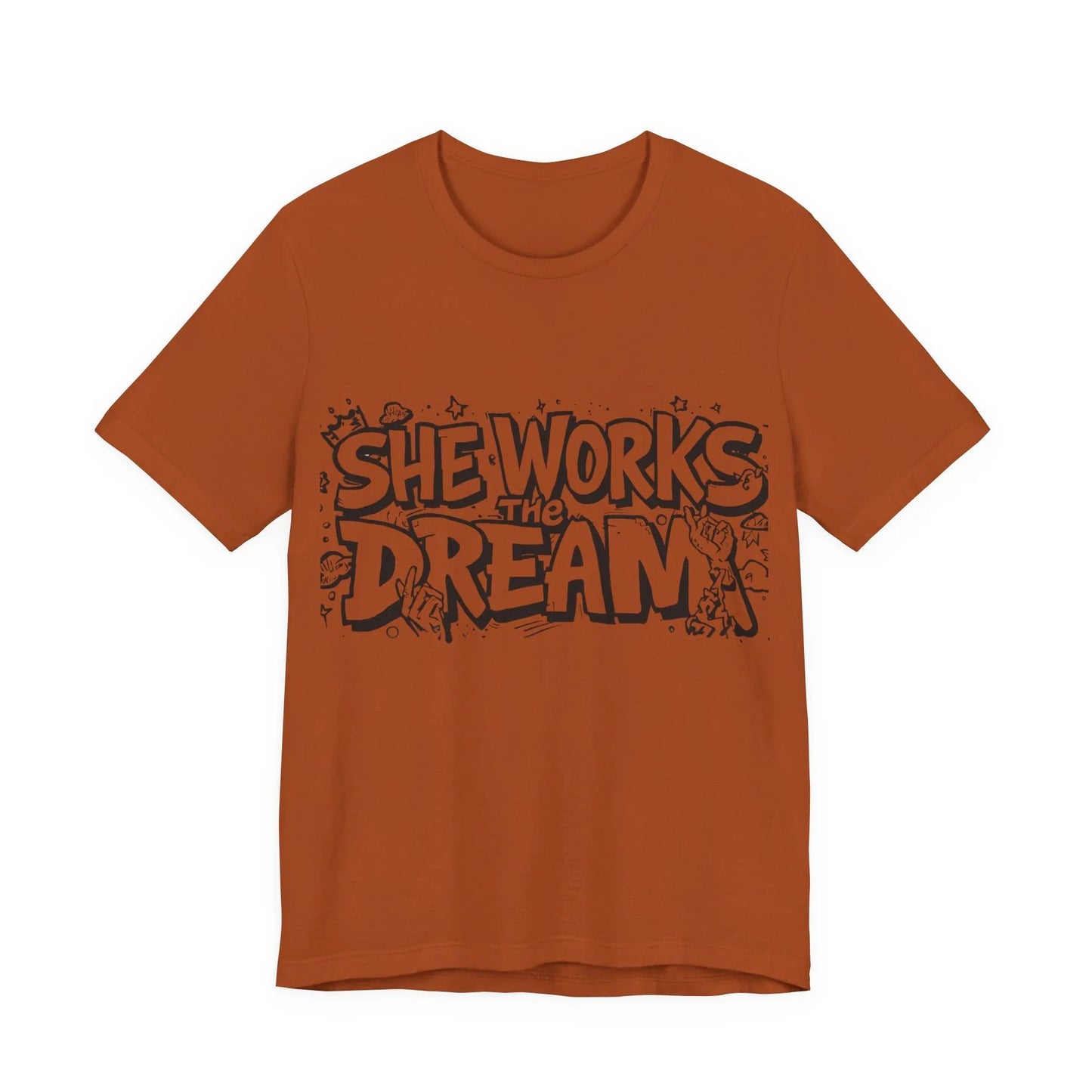 She Works the Dream Tee - Black & Transparent Leela's Ink