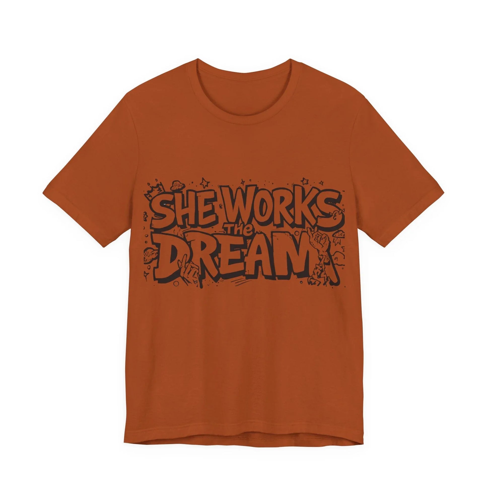 She Works the Dream Tee - Black & Transparent Leela's Ink