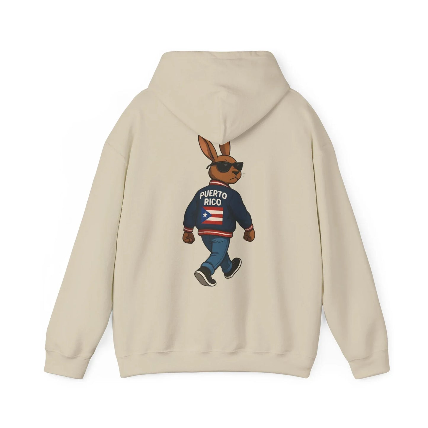 Puerto Rico Bunny Hoodie — Cool Cartoon Puerto Rican Flag Sweatshirt Printify
