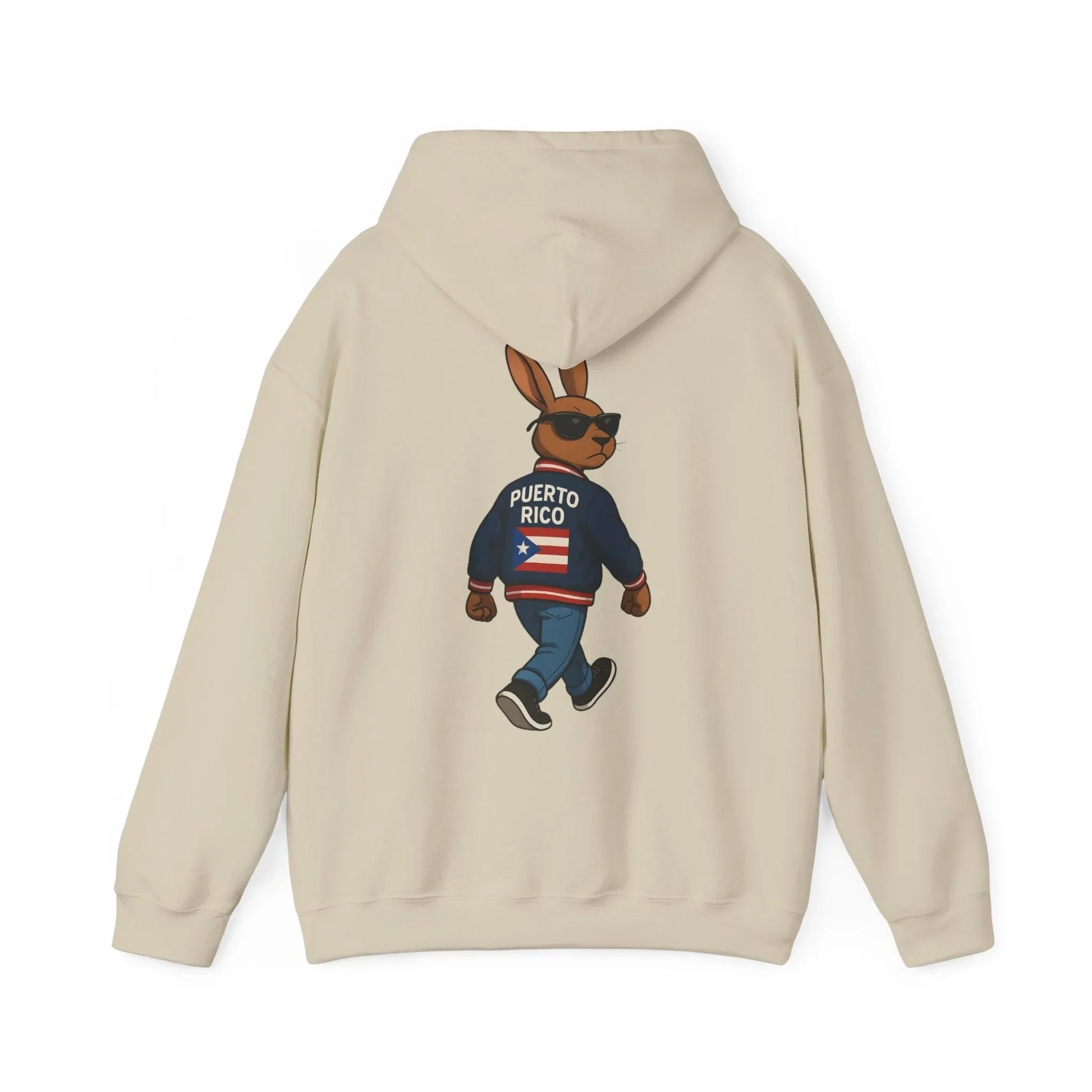 Puerto Rico Bunny Hoodie — Cool Cartoon Puerto Rican Flag Sweatshirt Printify