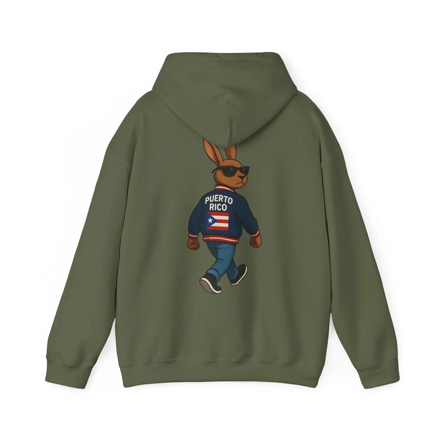 Puerto Rico Bunny Hoodie — Cool Cartoon Puerto Rican Flag Sweatshirt Printify