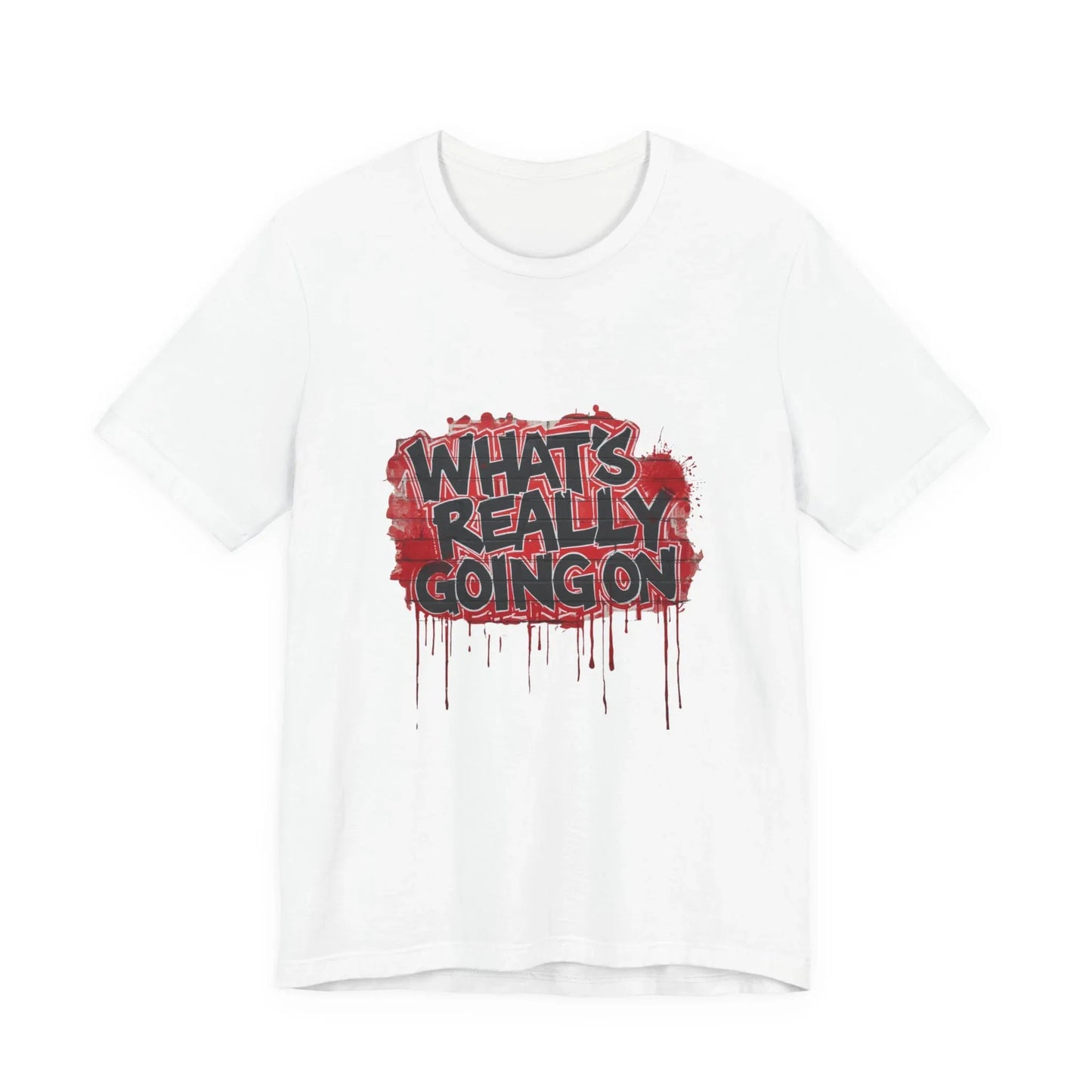 What's Really Going On Graphic Tee – Brick Wall Graffiti Streetwear | Leela's Ink

