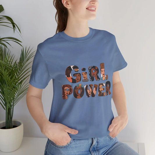 "Girl Power" Floral Retro Graphic Tee