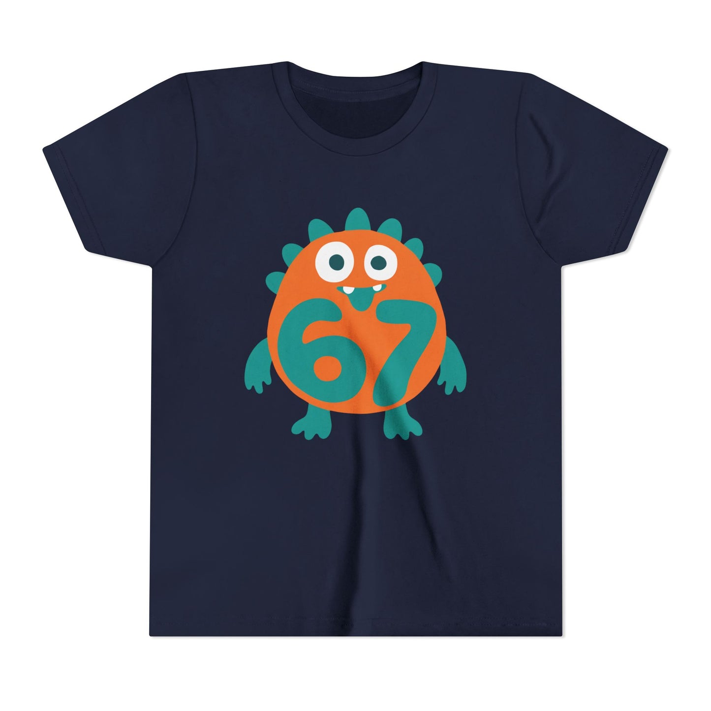 Kids 6/7 Monster T-Shirt flat lay in Navy
