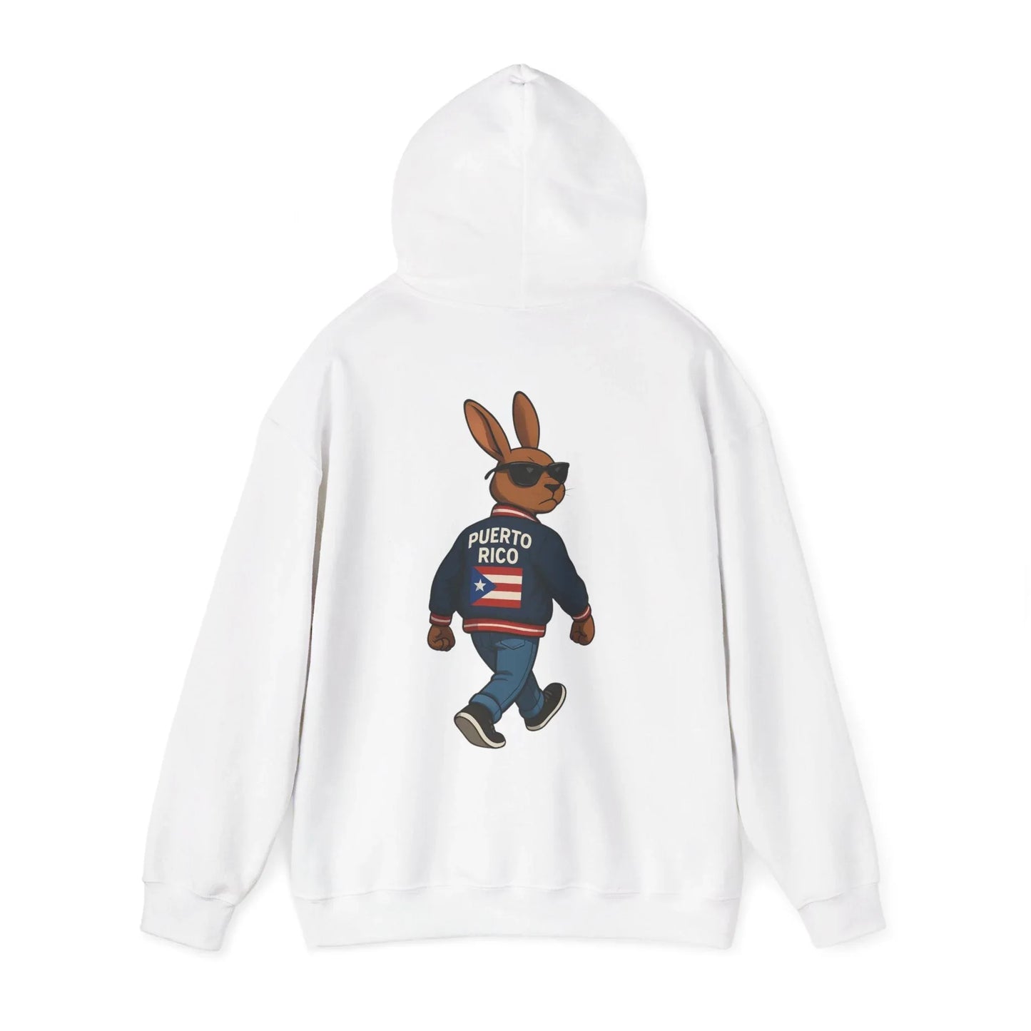 Puerto Rico Bunny Hoodie — Cool Cartoon Puerto Rican Flag Sweatshirt Printify