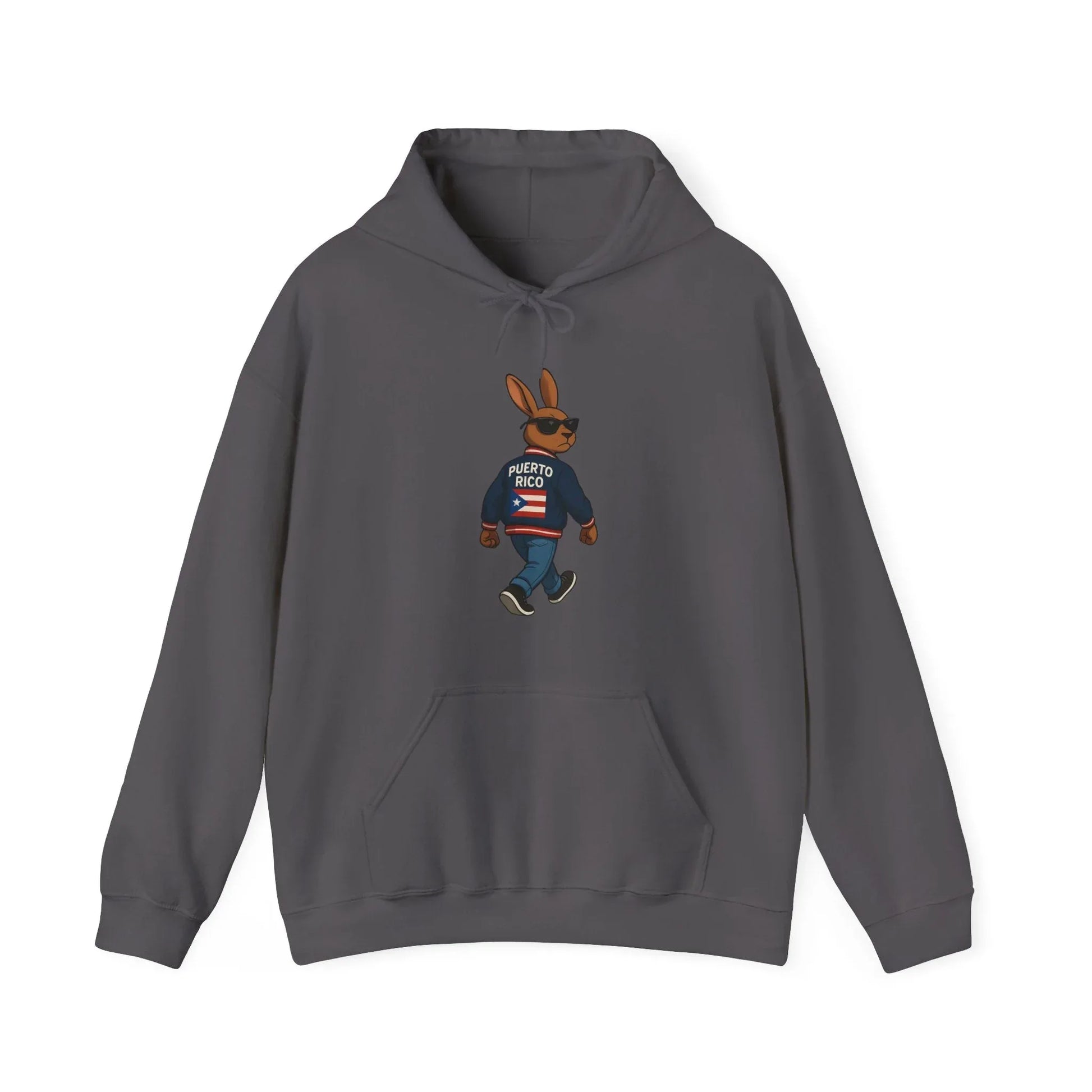 Rabbit Streetwear Hoodie — 'Puerto Rico' Sweater Graphic Pullover Printify