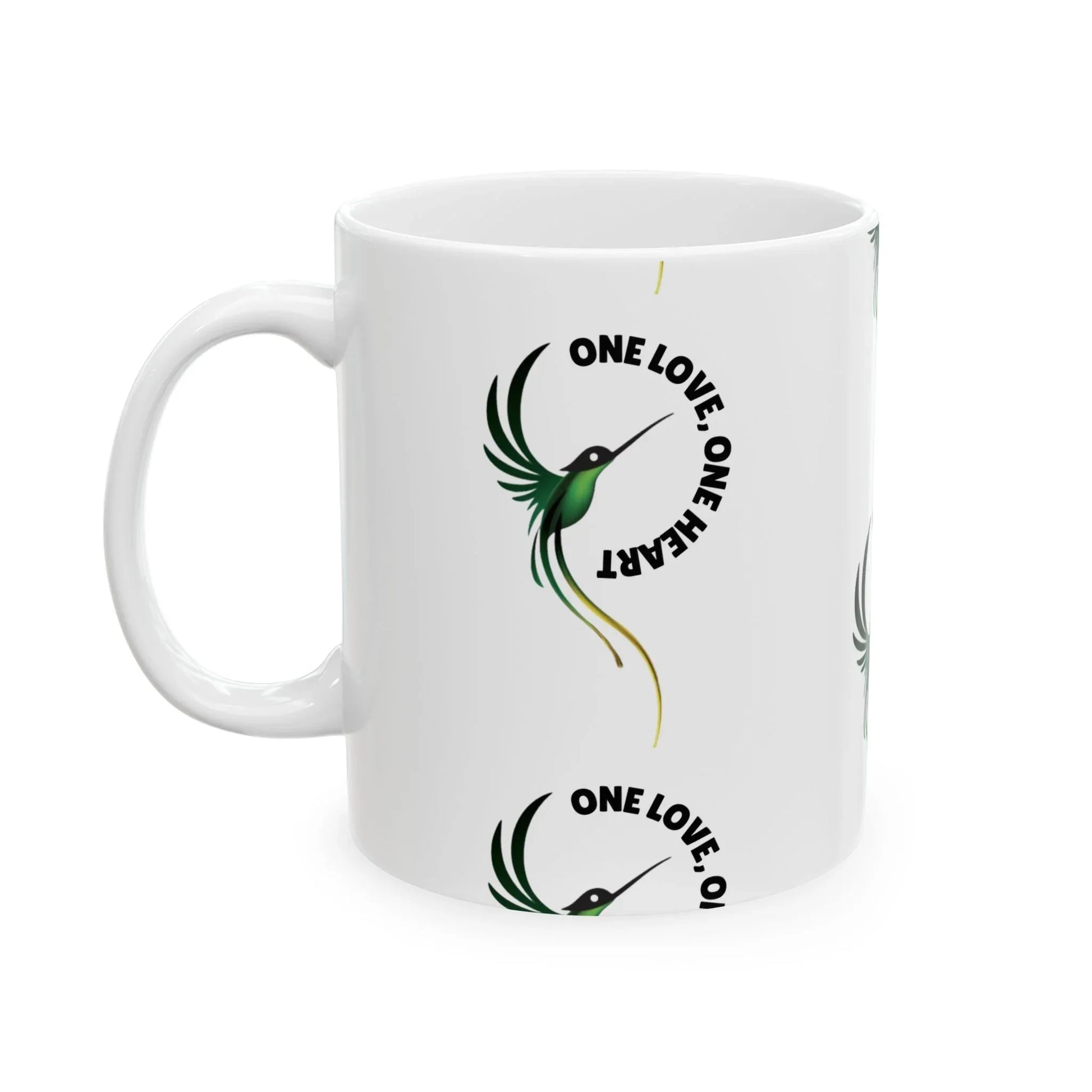 Jamaican Mug — “One Love, One Heart” (11oz) Leela's Ink