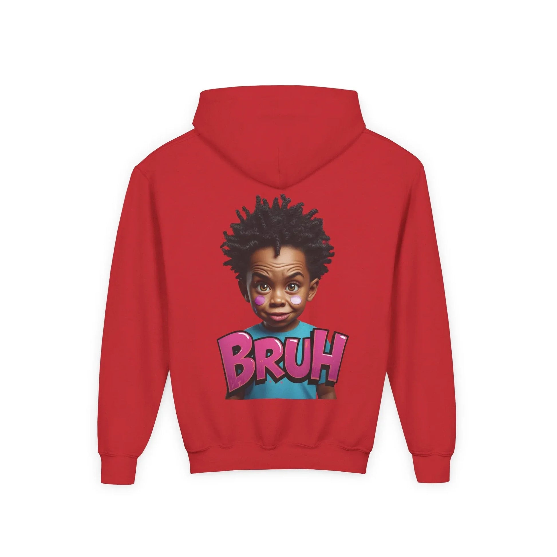 Bruh Kid Graphic Hoodie — Youth Funny Streetwear Pullover Leela's Ink