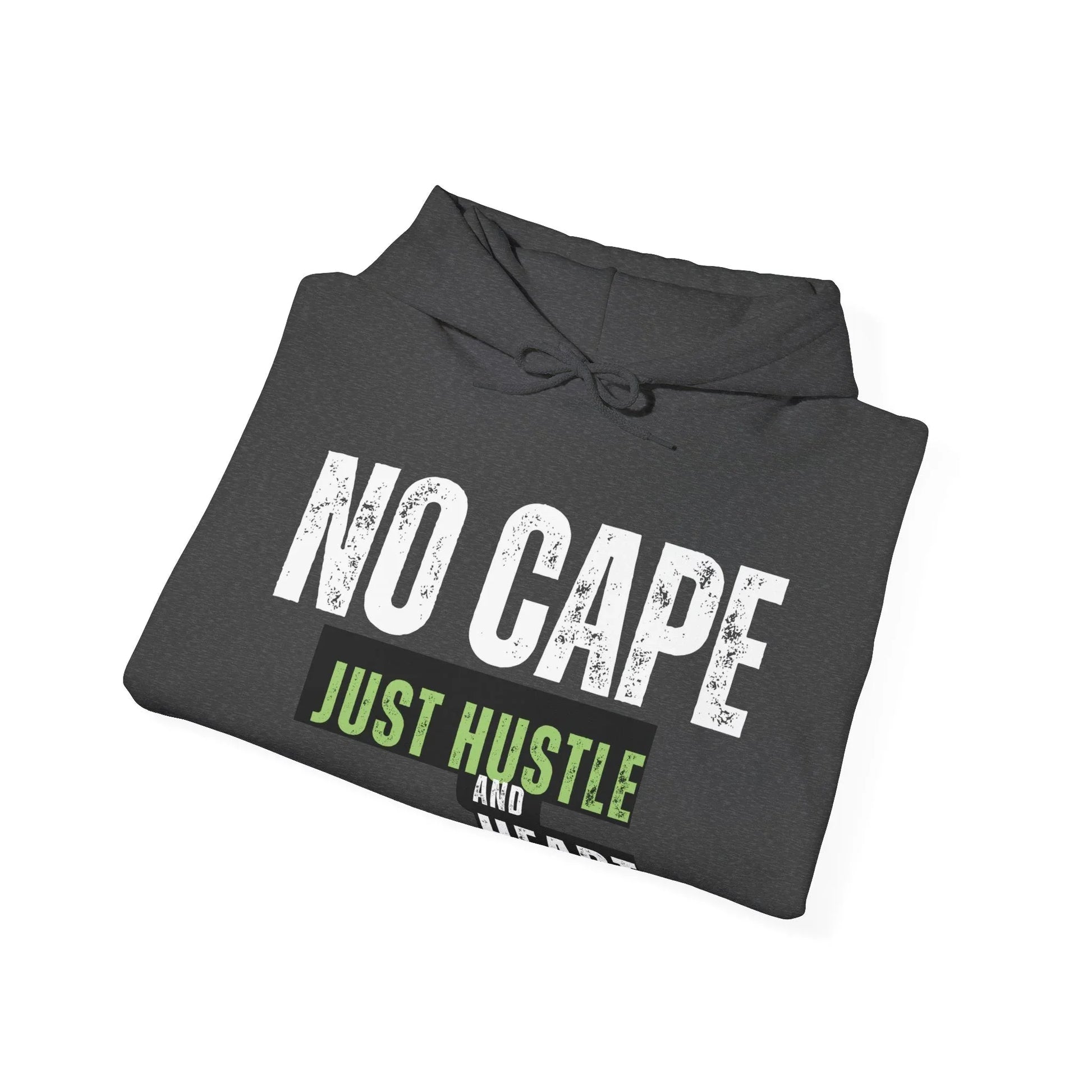 Hoodie — “Just Hustle and Heart” Motivational Pullover Printify