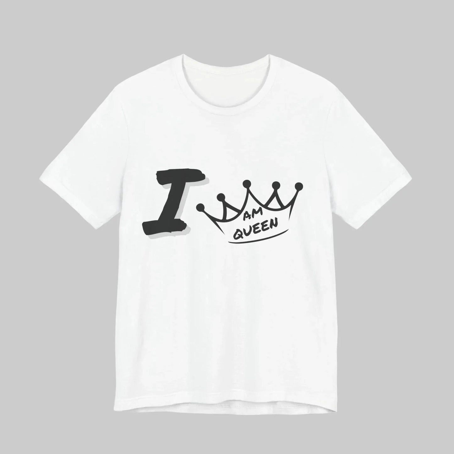 I Am Queen Crown Tee – Bold Empowerment Graphic Shirt Leela's Ink