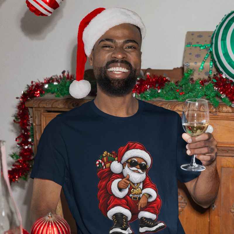 Santa Streetwear Christmas Graphic T-Shirt