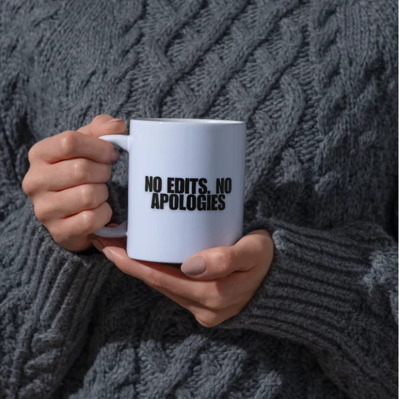No Edits, No Apologies — Empowerment Mug (11oz) Leela's Ink