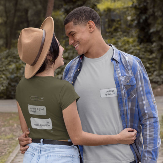 Chat Gone Wild Streetwear Graphic Tee — "is this a good idea? no. next question."