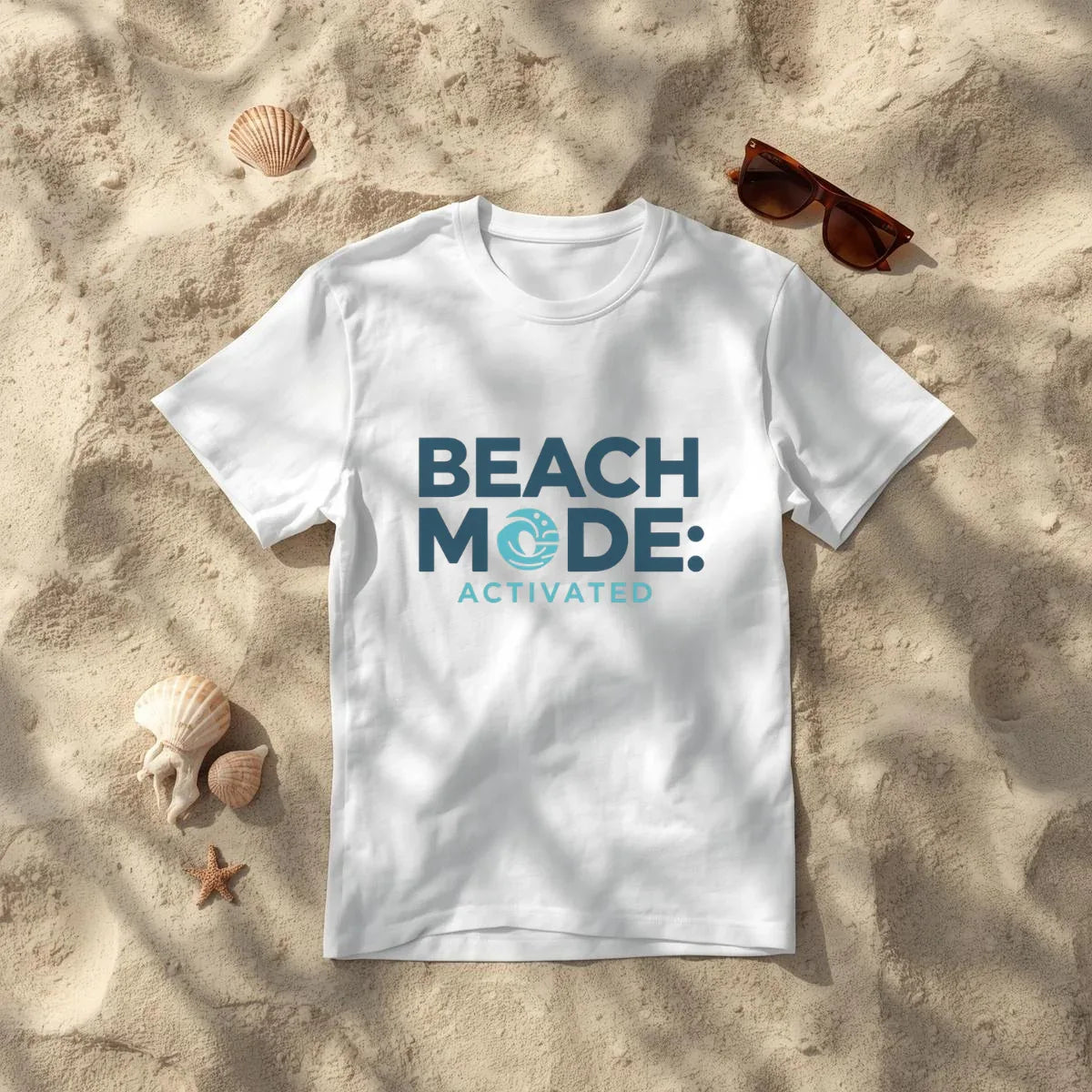 Beach Mode Activated Graphic Tee – Vacation Streetwear | Leela's Ink

