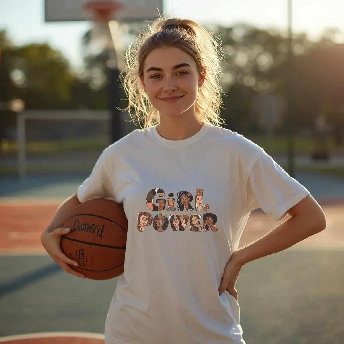 Girl Power Graphic Tee – Floral Retro Feminist Streetwear | Leela's Ink

