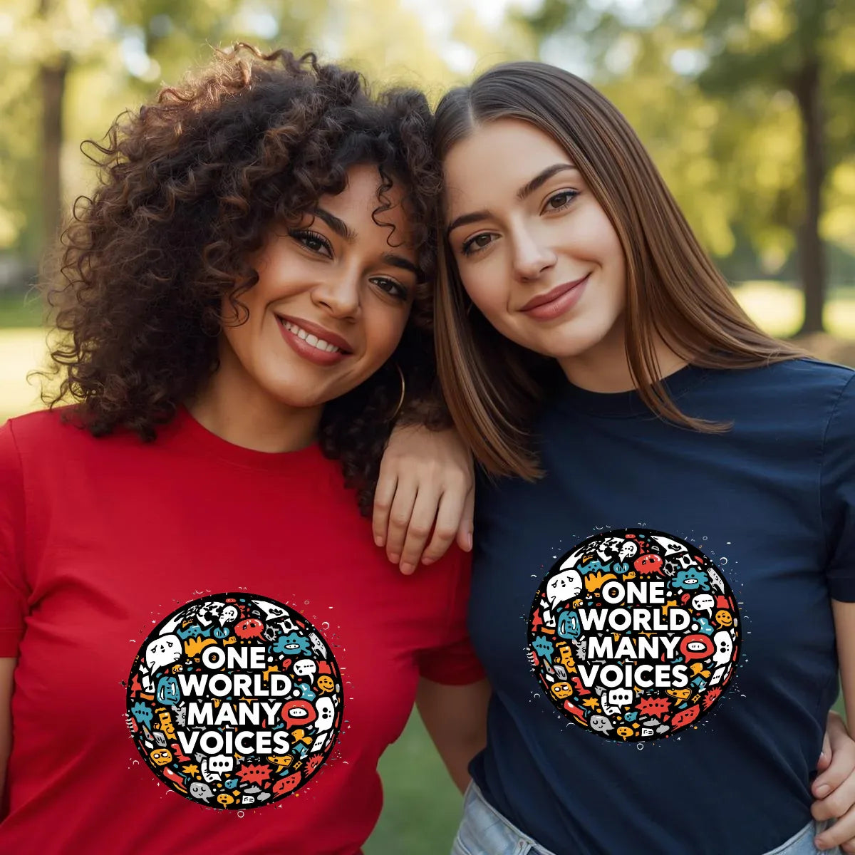 One World. Many Voices – Unity Tee Leela's Ink