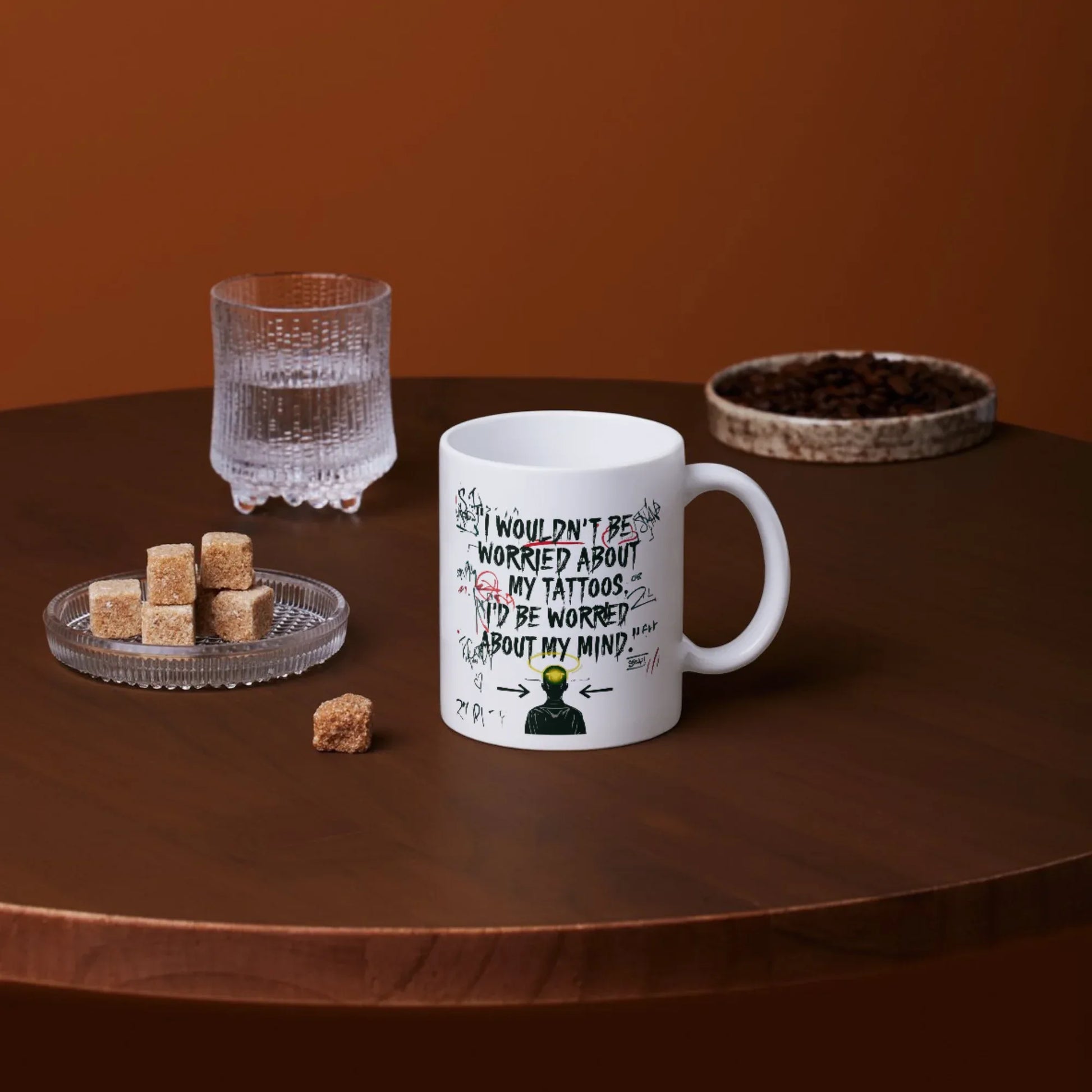 Mind Over Ink Ceramic Mug - No Background (11oz) Leela's Ink