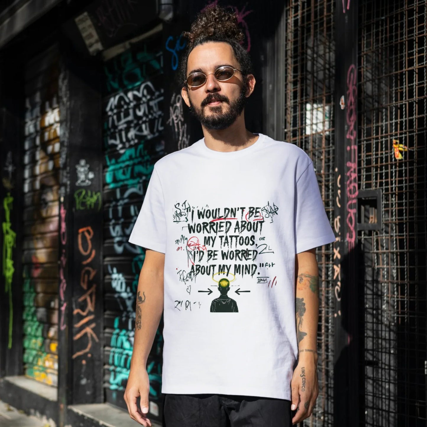 Mind Over Ink Graffiti Tee - No Background Leela's Ink