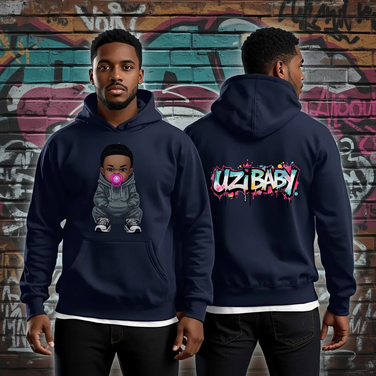 Uzi Baby Front & Back Hoodie