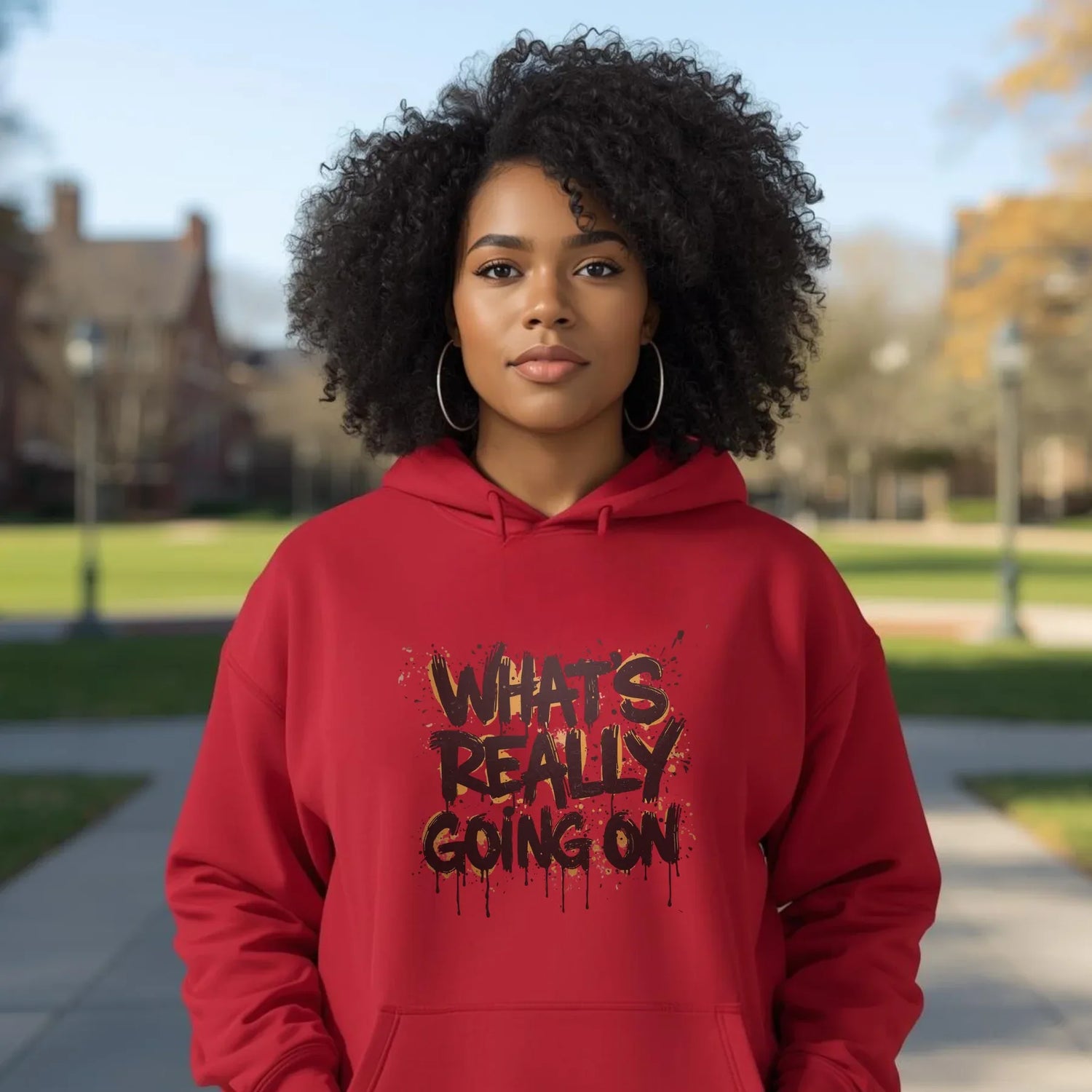 WHAT’S REALLY GOING ON Gold-Drip Hoodie — Truthwear Edition Leela's Ink