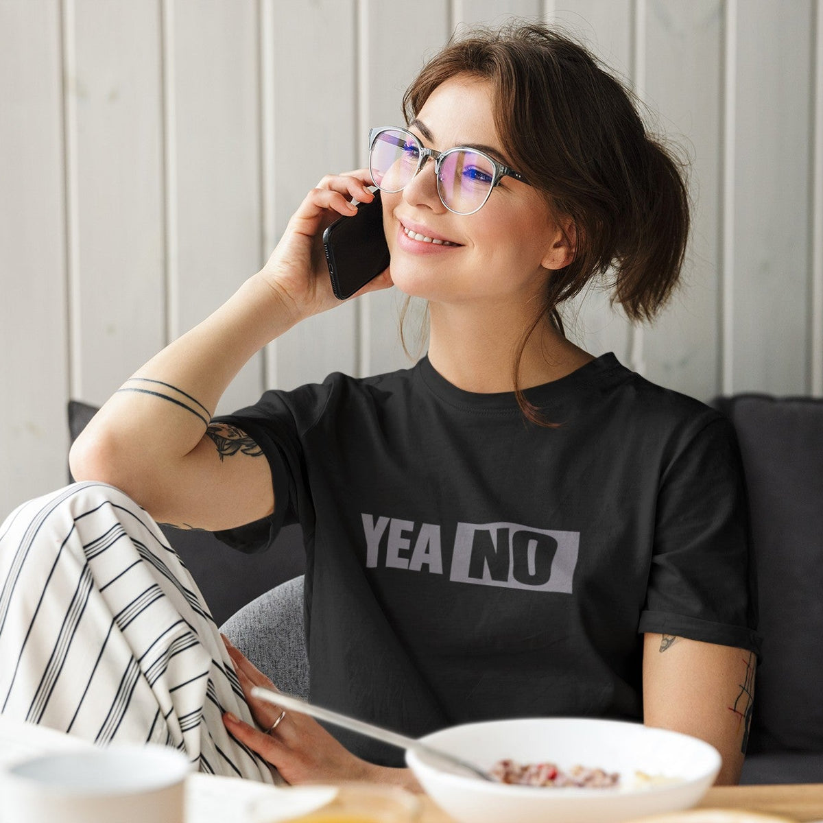 YEA NO Graphic Tee – Funny Sarcastic Statement T-Shirt